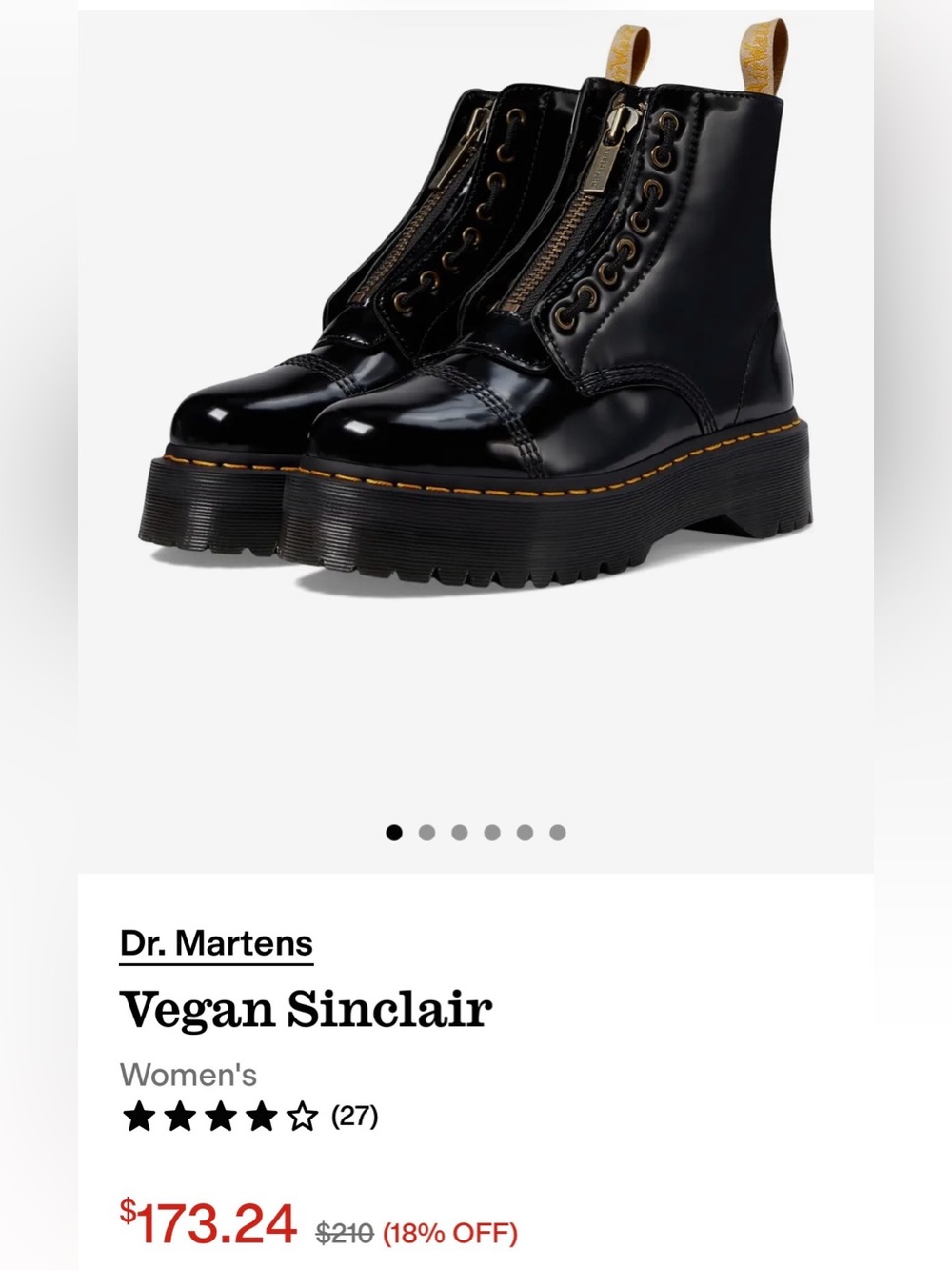 Dr Martens Vegan Sinclair boots - Picture 6 of 6